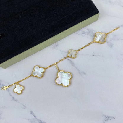 [vivabelle]MAGIC CLOVER MOP GOLD BRACELET 5 MOTIFS
