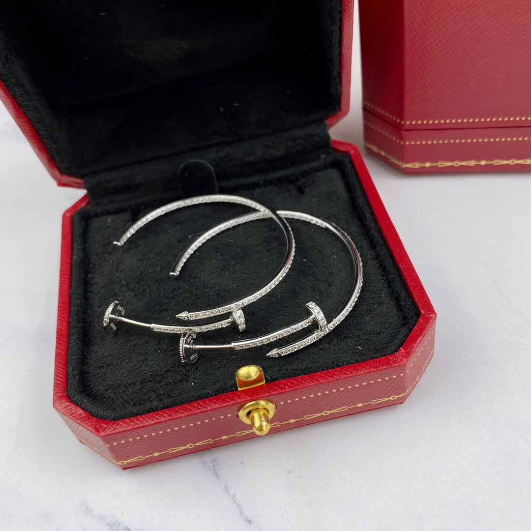 [vivabelle]JUSTE OHRRINGE VOLLER DIAMANTEN 1,8MM