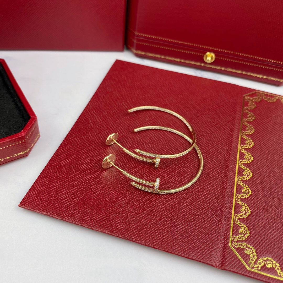 [vivabelle]JUSTE OHRRINGE VOLLER DIAMANTEN 1,8MM