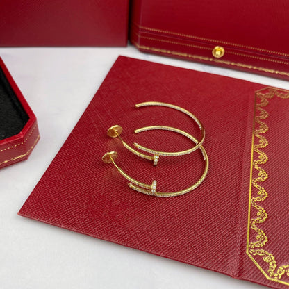 [vivabelle]JUSTE OHRRINGE VOLLER DIAMANTEN 1,8MM