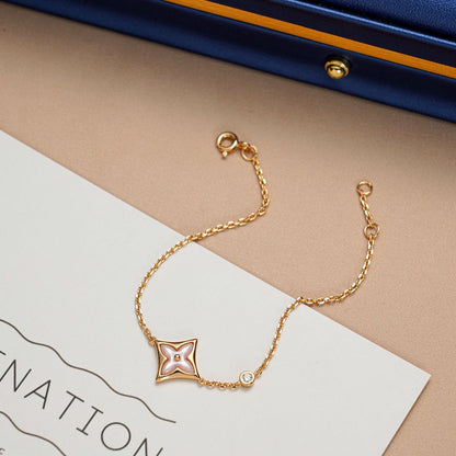 [vivabelle]STAR 1 DIAMOND PINK GOLD BRACELET