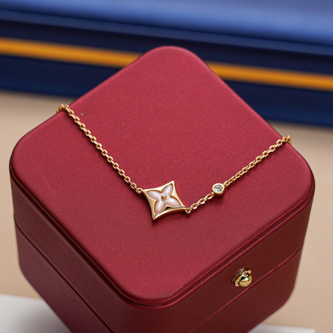 [vivabelle]STAR 1 DIAMOND PINK GOLD BRACELET