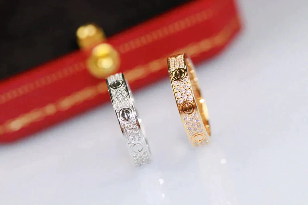 [vivabelle]LOVE RING 3.6MM DIAMOND PAVED
