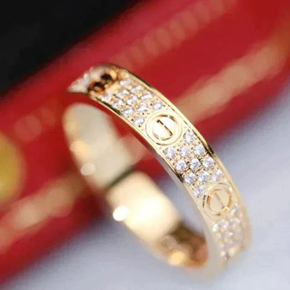 [vivabelle]LOVE RING 3.6MM DIAMOND PAVED