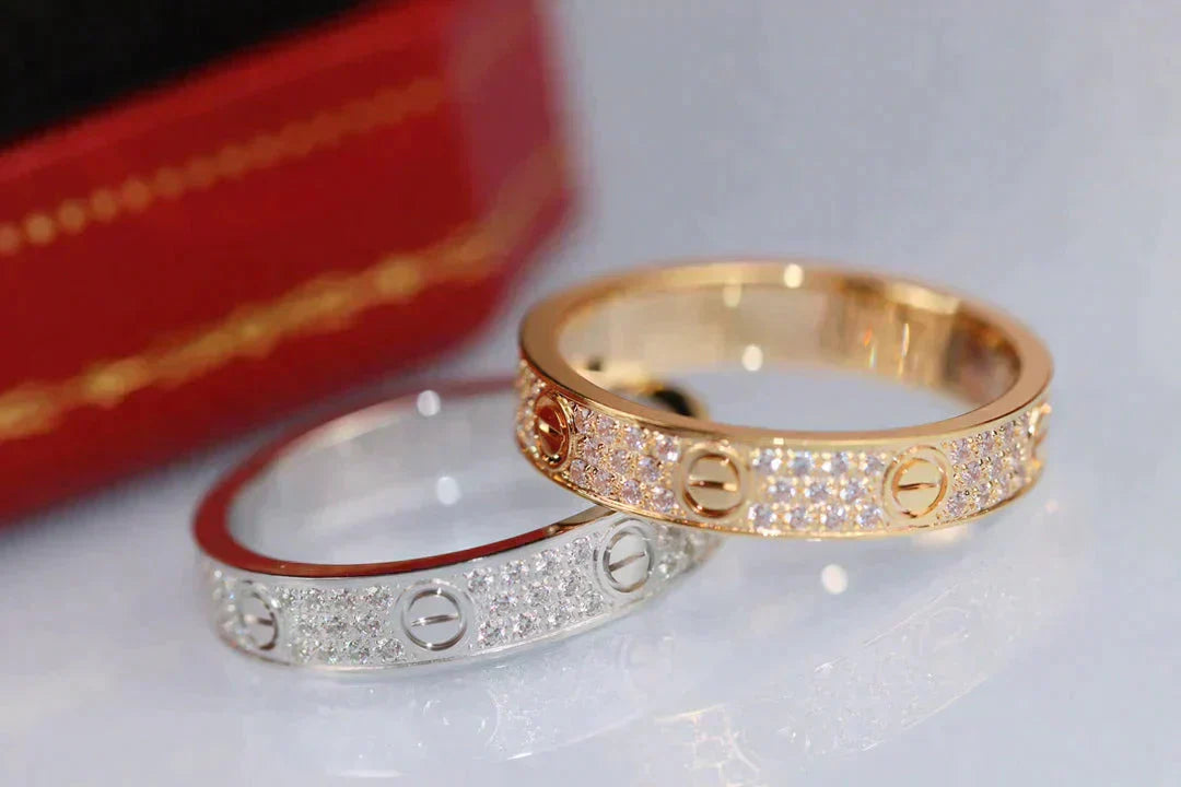 [vivabelle]LOVE RING 3.6MM DIAMOND PAVED