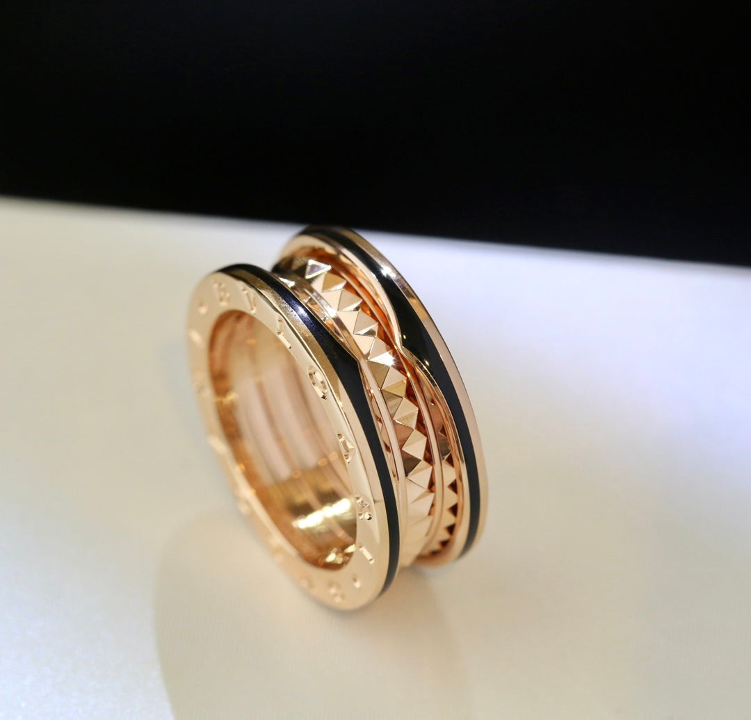 [vivabelle]ZERO 1 ROSA GOLD SCHWARZER KERAMIKRING