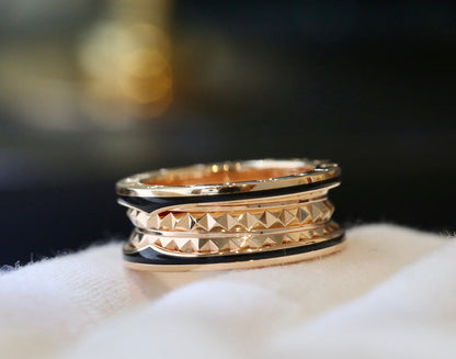 [vivabelle]ZERO 1 ROSA GOLD SCHWARZER KERAMIKRING