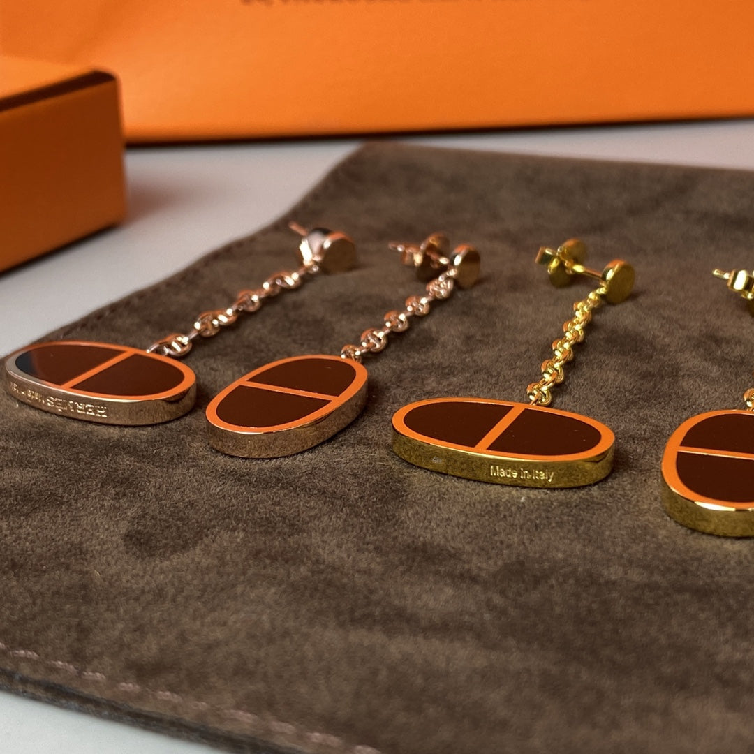 [vivabelle]CHAINE VERSO SCHWARZE KERAMIK-OHRRINGE