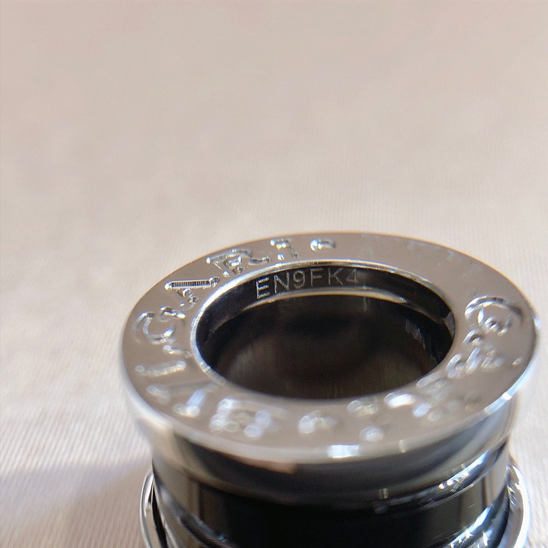 [vivabelle]ZERO 1 SCHWARZE KERAMIK SILBER HALSKETTE