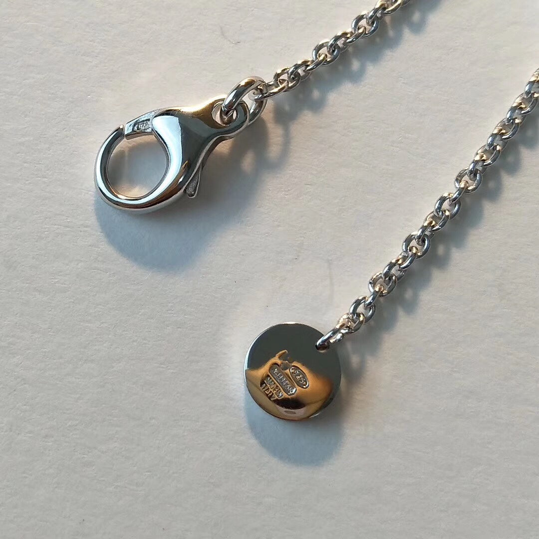 [vivabelle]ZERO 1 SCHWARZE KERAMIK SILBER HALSKETTE