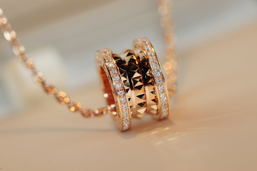 [vivabelle]ZERO 1 ROCK ANHÄNGER ROSA GOLD HALSKETTE