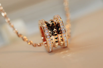 [vivabelle]ZERO 1 ROCK ANHÄNGER ROSA GOLD HALSKETTE