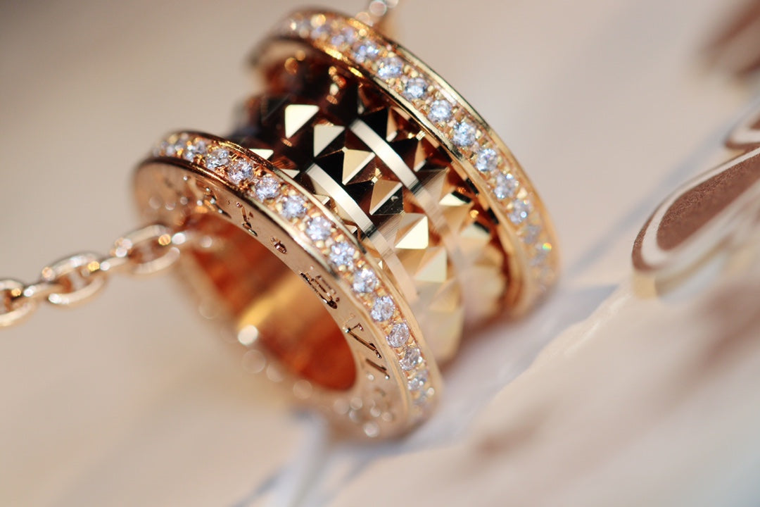 [vivabelle]ZERO 1 ROCK ANHÄNGER ROSA GOLD HALSKETTE