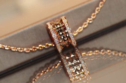 [vivabelle]ZERO 1 ROCK ANHÄNGER ROSA GOLD HALSKETTE