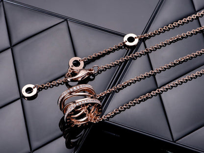 [vivabelle]ZERO 1 ROSA GOLD DIAMANT OFFENE HALSKETTE