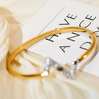 [vivabelle]VOLTE UPSITE DOWN GOLD DIAMOND BRACELET