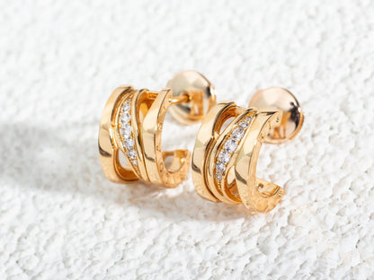 [vivabelle]ZERO 1 ROSÉGOLD-OHRRINGE MIT DIAMANTEN