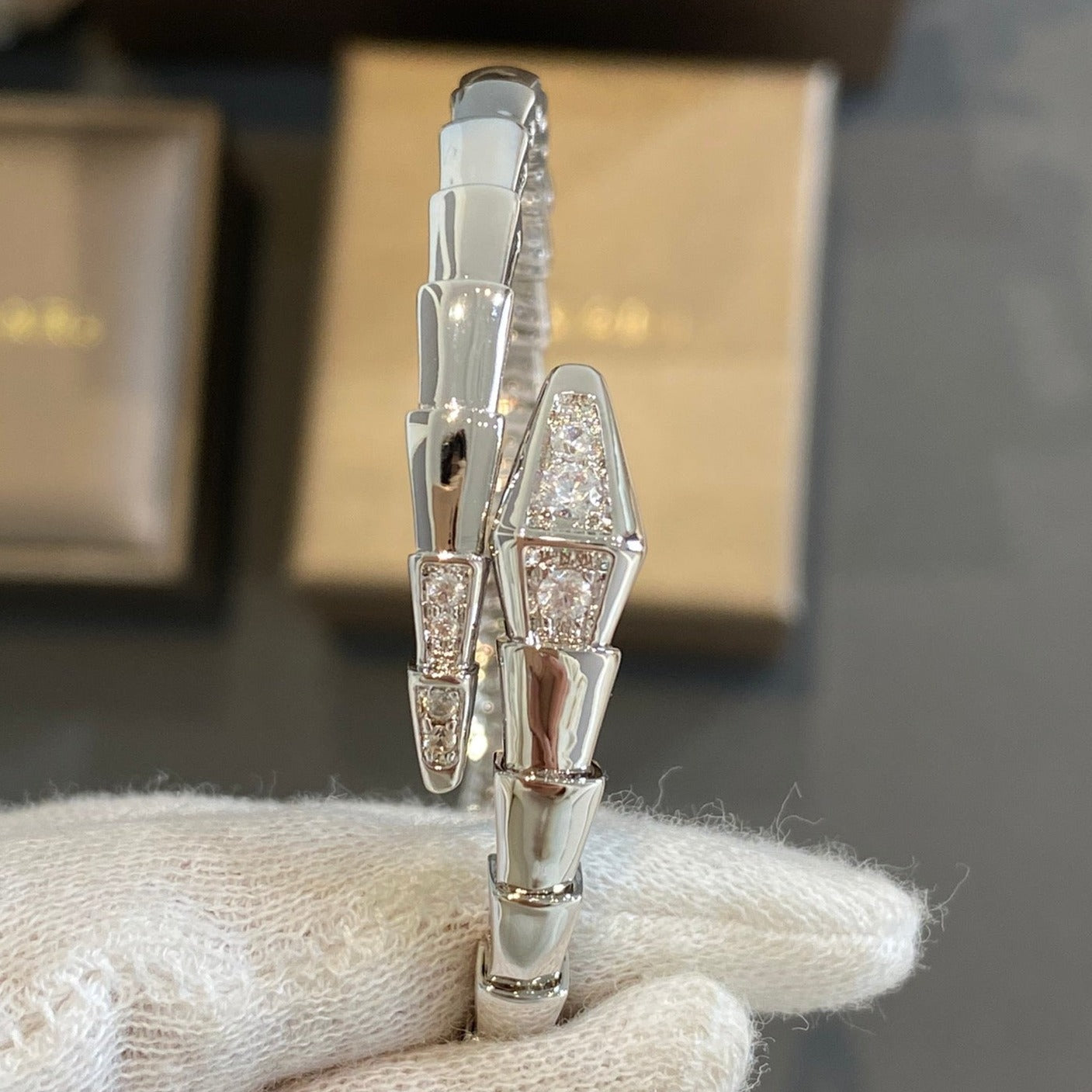 [vivabelle]SERPENTI BRACELET DIAMONDS SILVER