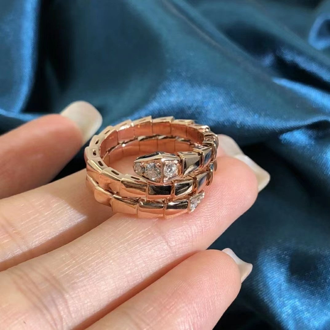 [vivabelle]SERPENTS DOPPELREIHIGER DIAMANTRING