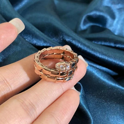 [vivabelle]SERPENTS DOPPELREIHIGER DIAMANTRING