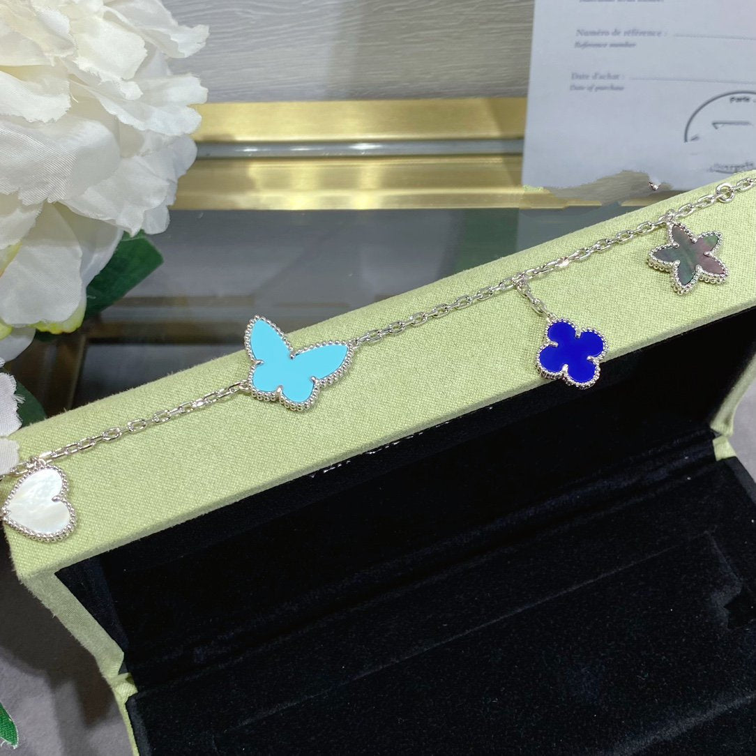 [vivabelle]LUCKY SPRING SILVER BRACELET 4 MOTIF