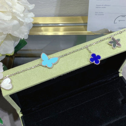 [vivabelle]LUCKY SPRING SILVER BRACELET 4 MOTIF