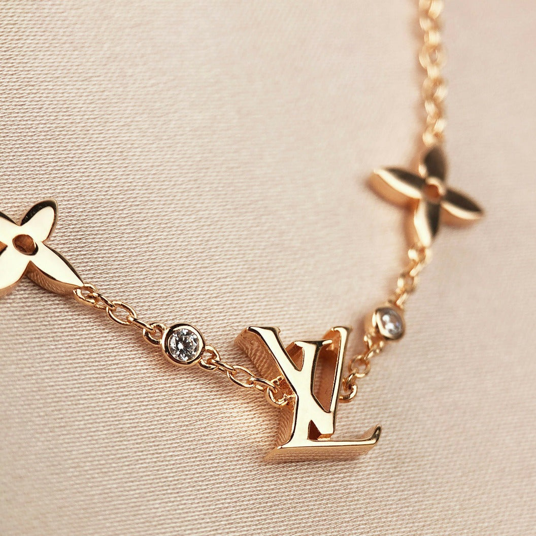 [vivabelle]STAR AND SUN 7 MOTIFS GOLD BRACELET