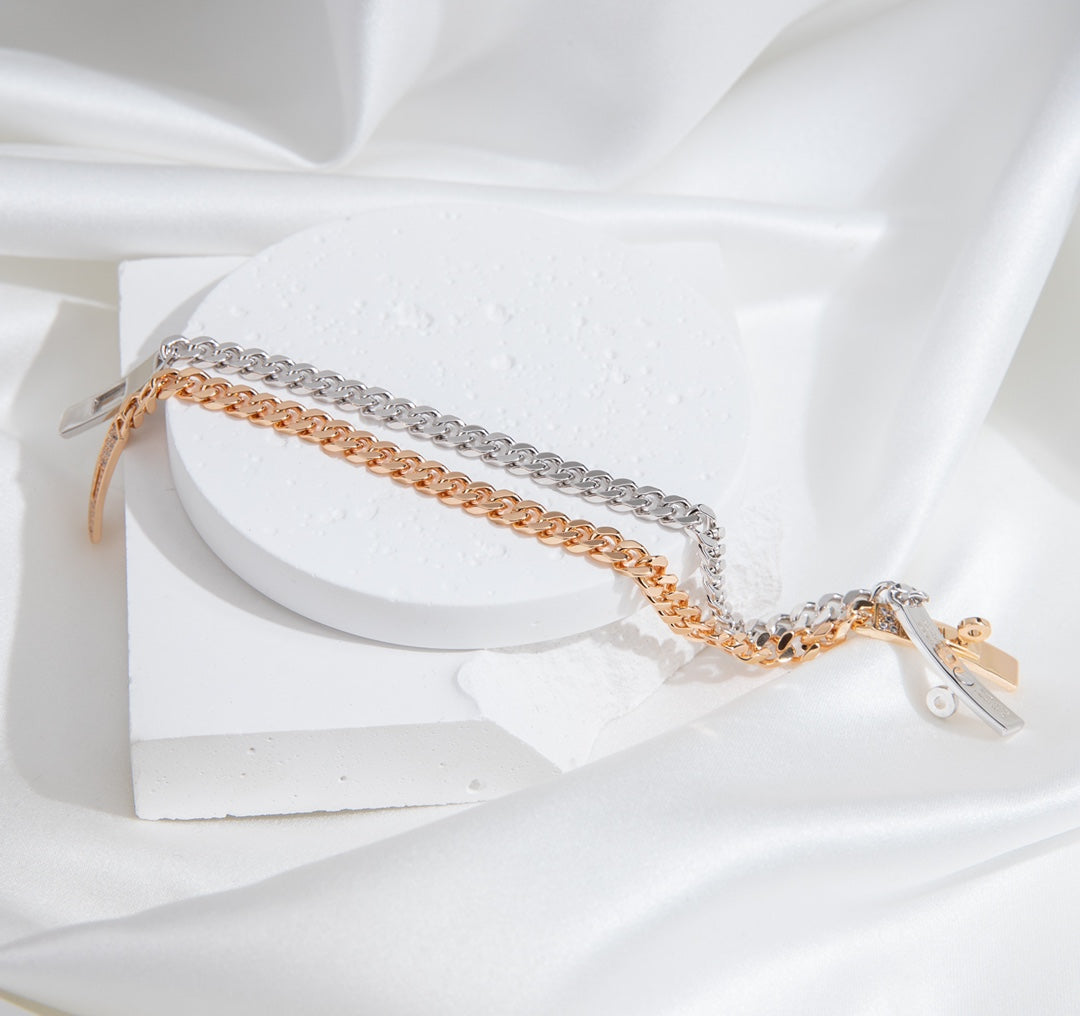 [vivabelle]KELLY CHAIN ​​SILBER DIAMANTARMBAND