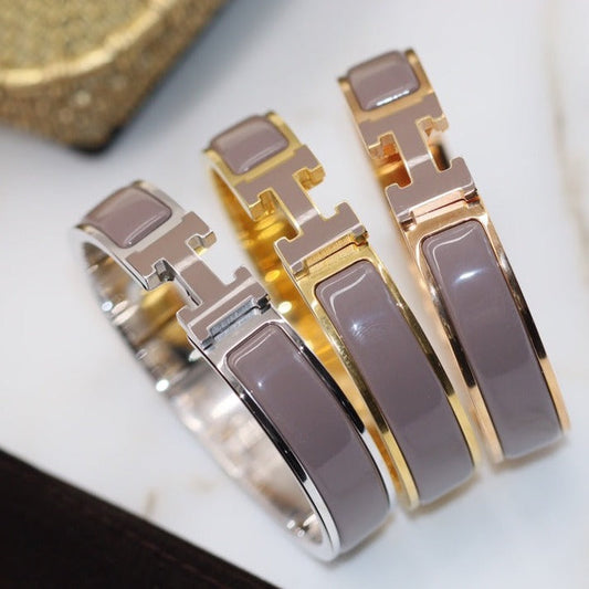 [vivabelle]H BRACELET 12MM BROWN