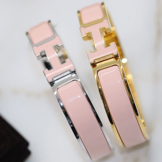 [vivabelle]H BRACELET 12MM PINK