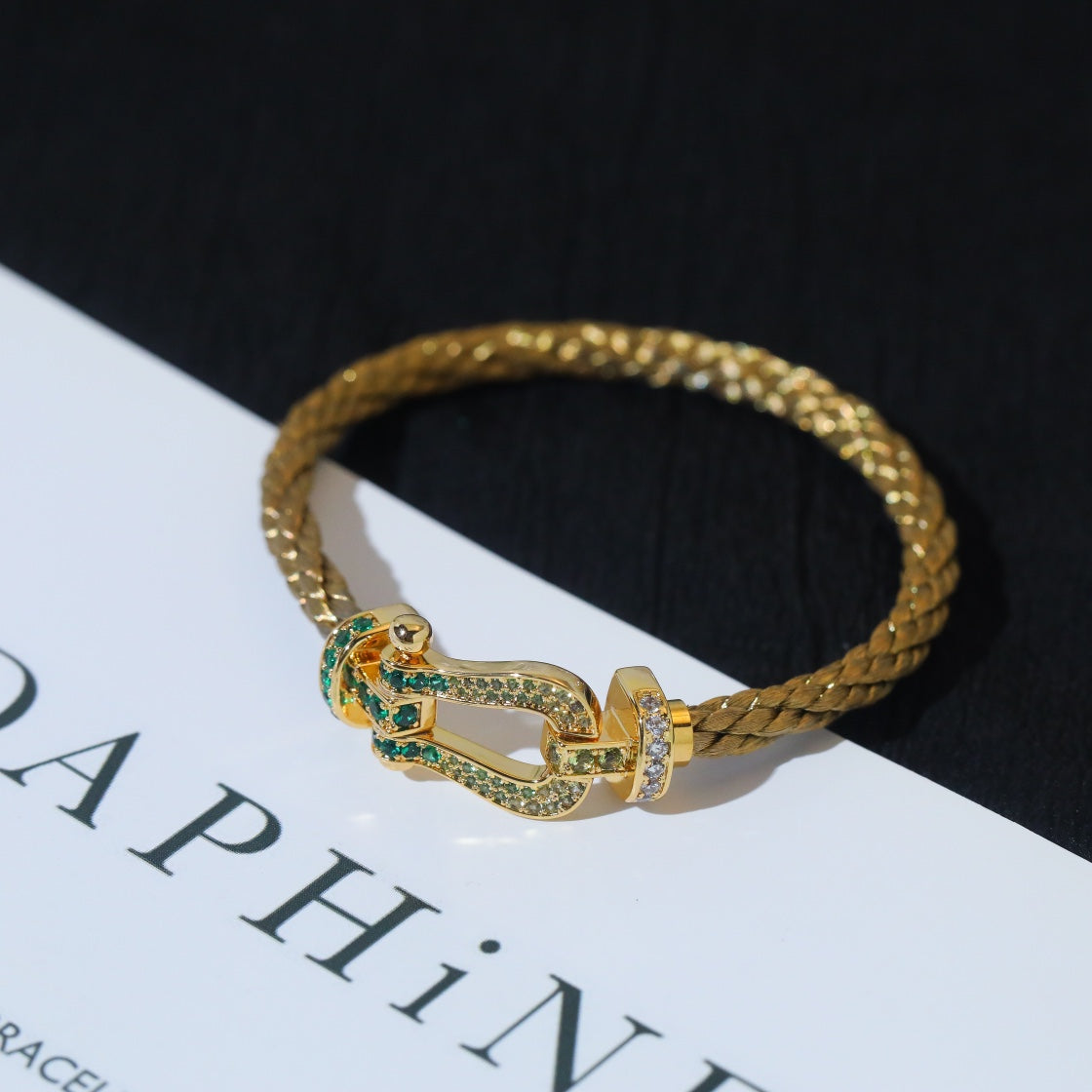 [vivabelle]FORCE 10 GOLD GREEN DIAMOND PAVED