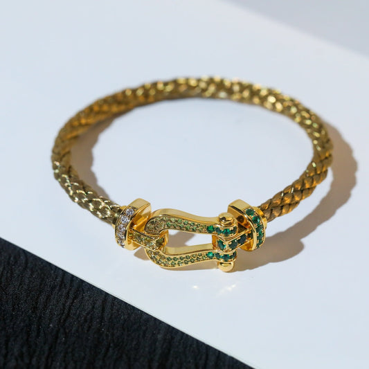 [vivabelle]FORCE 10 GOLD GREEN DIAMOND PAVED