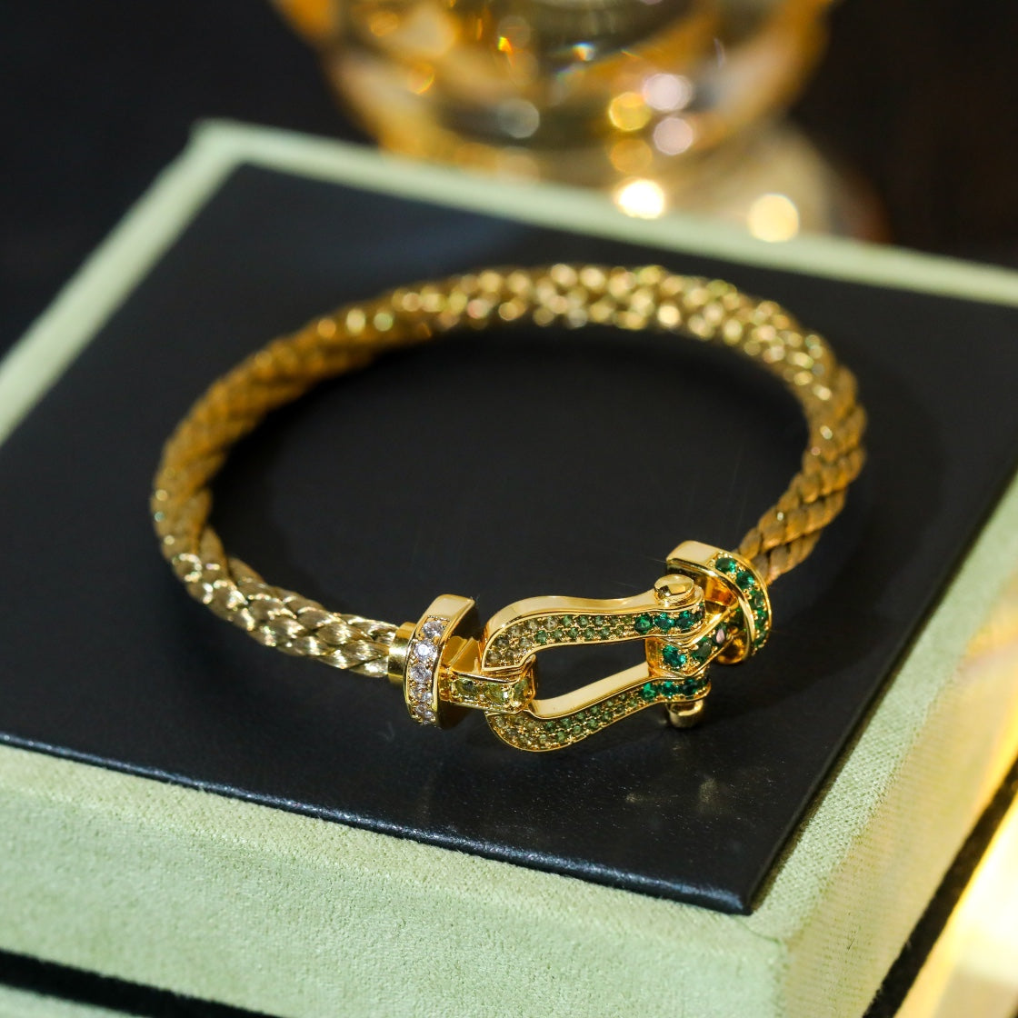 [vivabelle]FORCE 10 GOLD GREEN DIAMOND PAVED