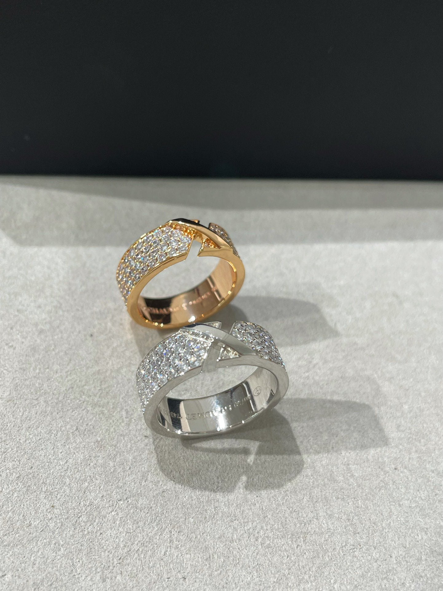 [vivabelle]LIENS EVIDENCE  DIAMOND PAVED RING