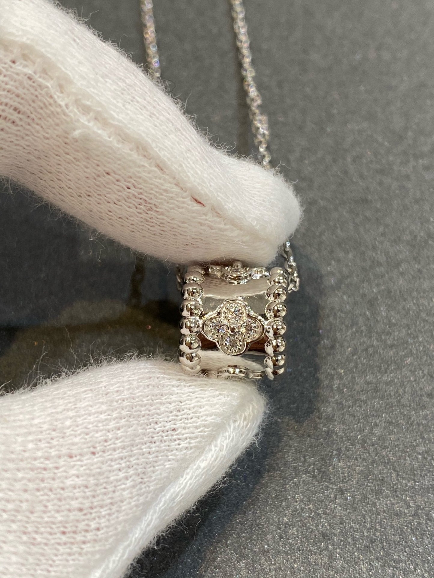 [vivabelle]PERLEE PEDANT SIVLER DIAMOND NECKLACE