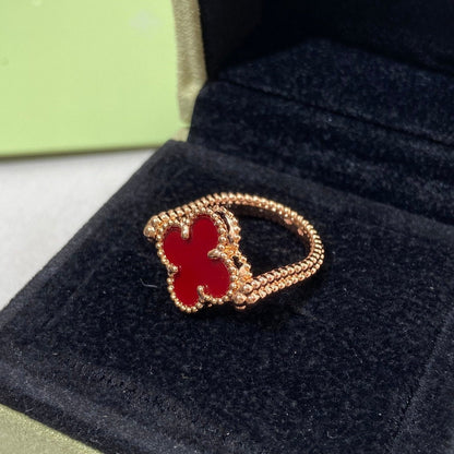 [vivabelle]CLOVER RIVERSIBLE ROSE GOLD RING