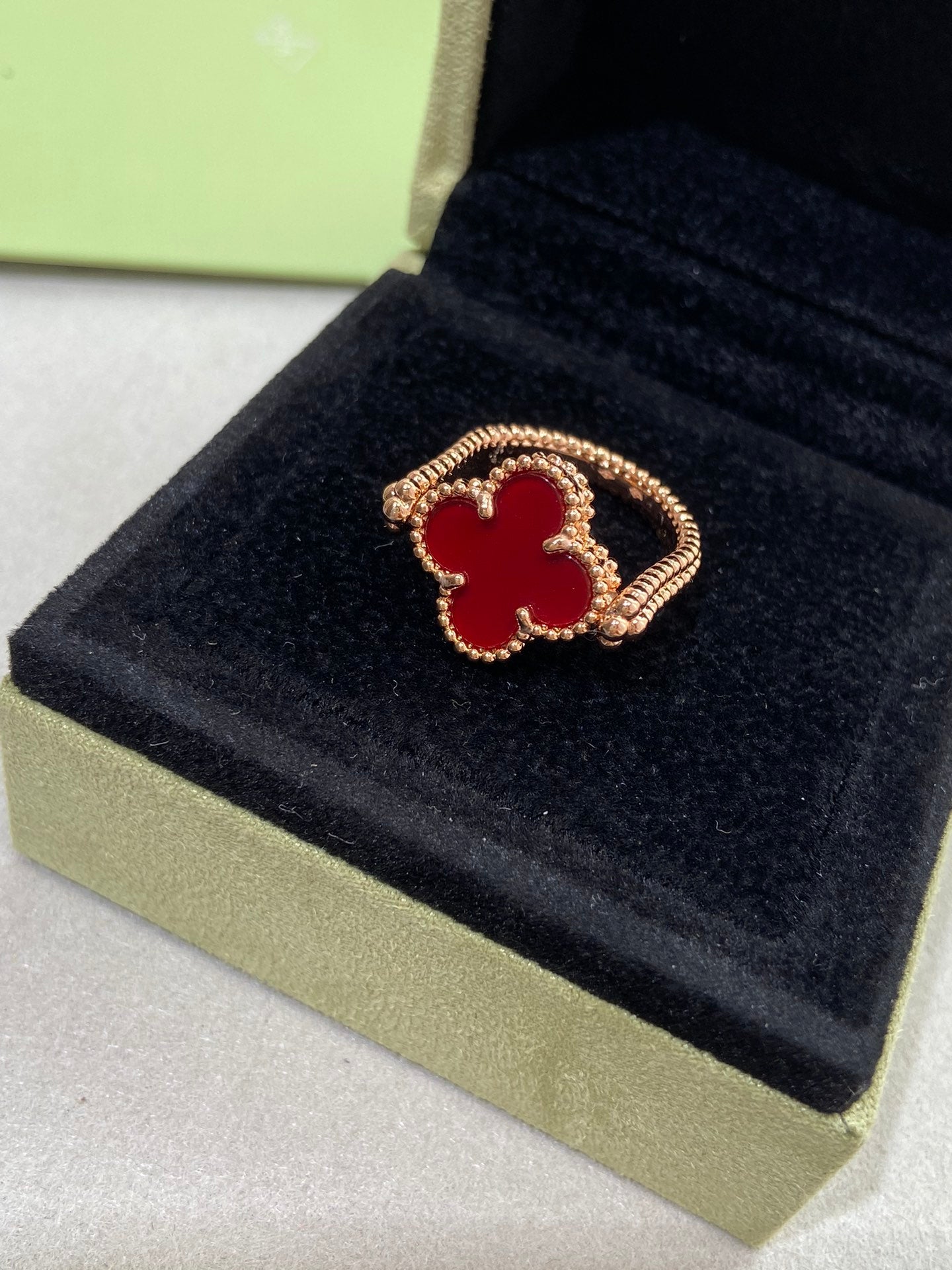 [vivabelle]CLOVER RIVERSIBLE ROSE GOLD RING