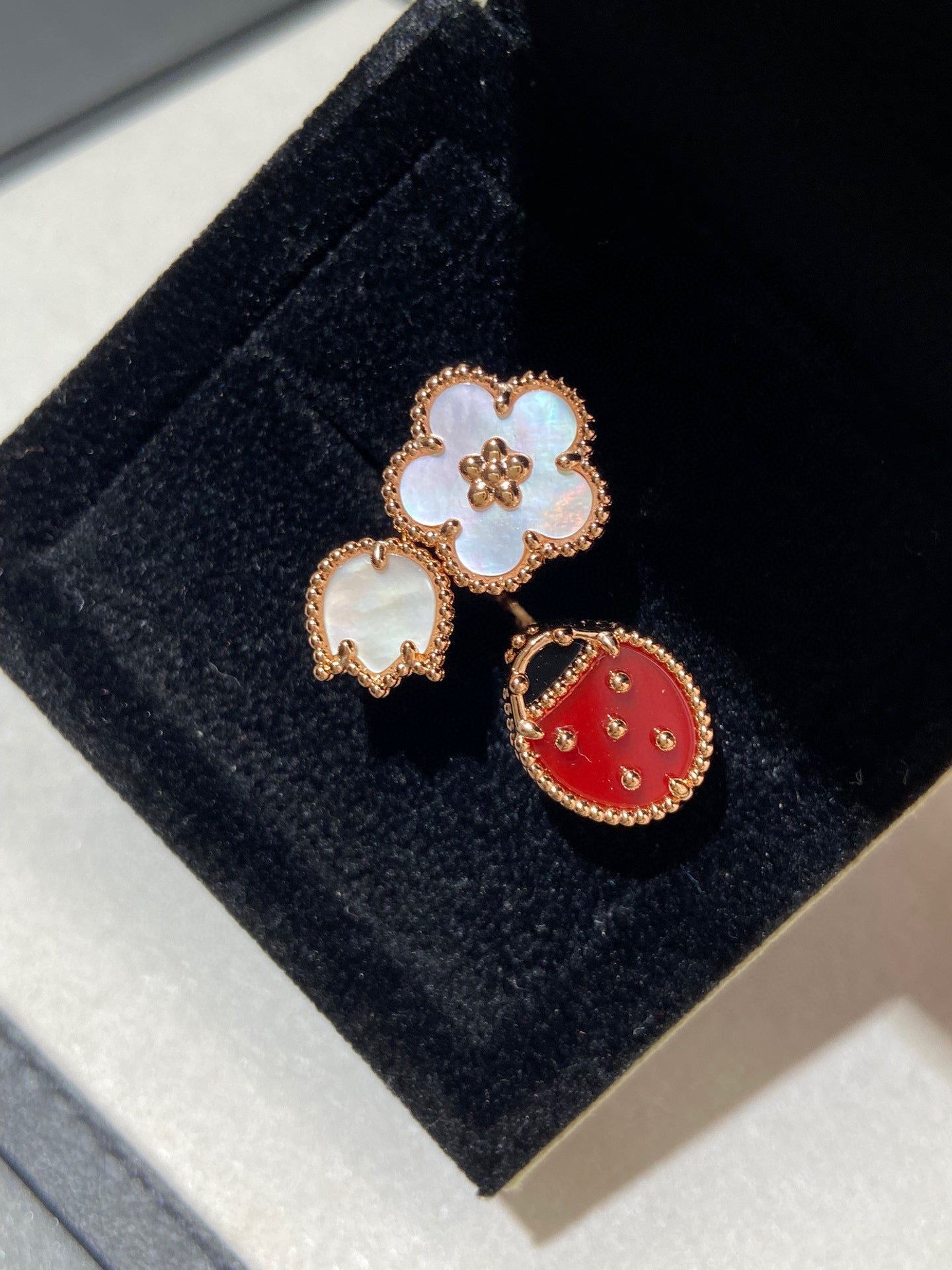 [vivabelle]LUCKY 3 MOTIV ROSÉGOLDRING