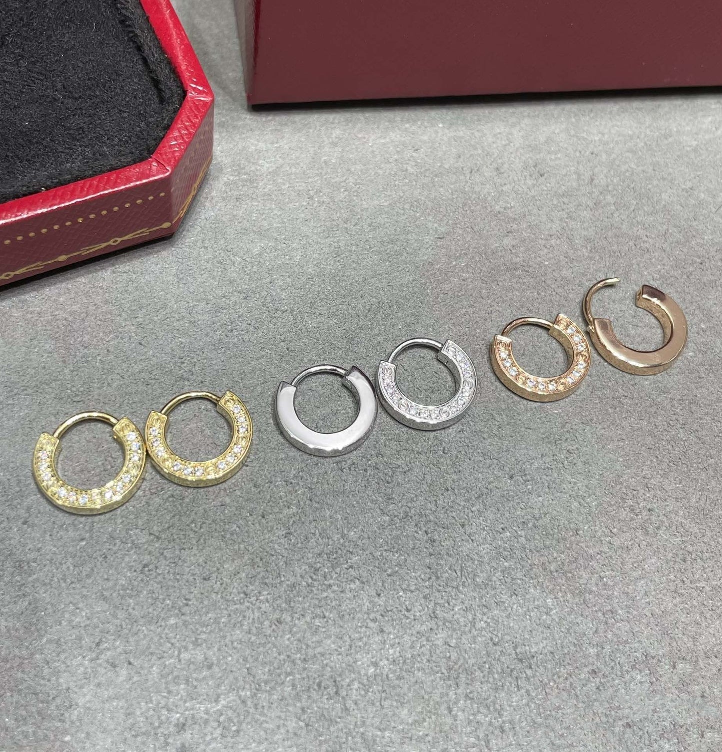 [vivabelle]LIEBE DIAMANT OHRRINGE