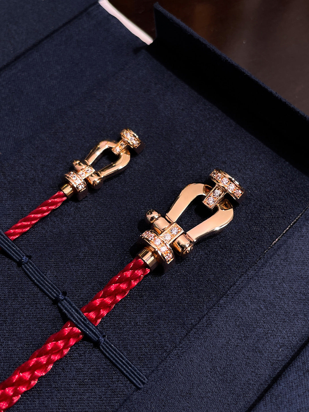 [vivabelle]FORCE 10 HALF DIAMOND PINK GOLD RED CORDERI LARGE AND MEDIUM MODEL