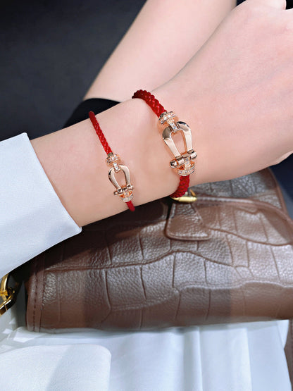 [vivabelle]FORCE 10 HALF DIAMOND PINK GOLD RED CORDERI LARGE AND MEDIUM MODEL