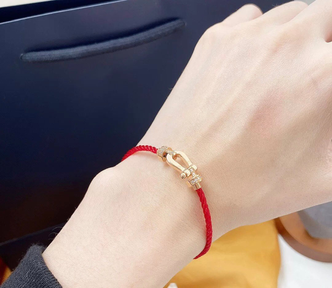 [vivabelle]FORCE 10 HALF DIAMOND PINK GOLD RED CORDERI LARGE AND MEDIUM MODEL
