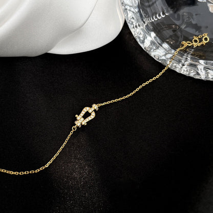 [vivabelle]FORCE 10 FULL DIAMOND BUCKLE CHAIN LINK MINI MODEL