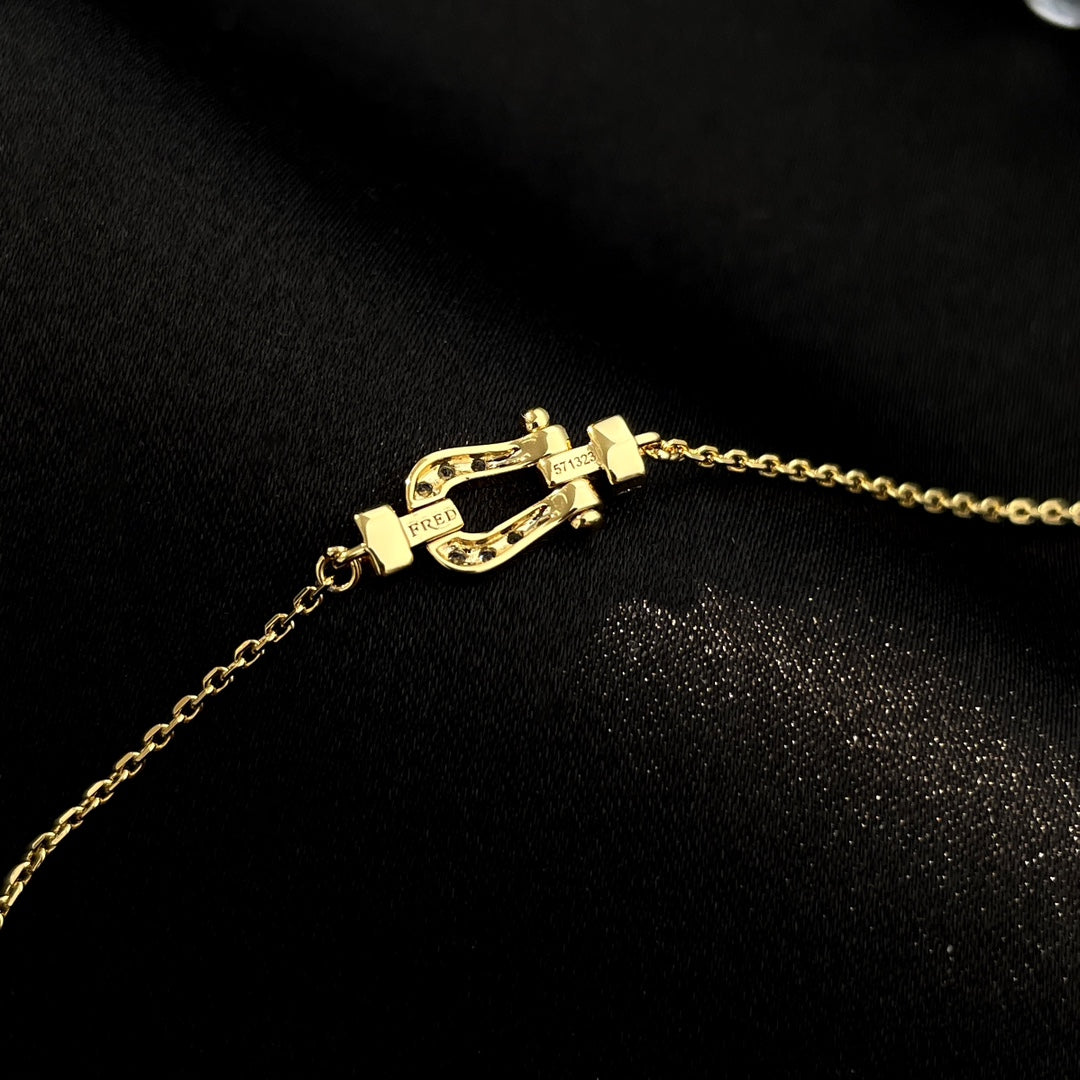 [vivabelle]FORCE 10 FULL DIAMOND BUCKLE CHAIN LINK MINI MODEL