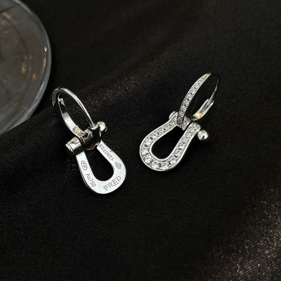[vivabelle]FORCE 10 FULL DIAMOND DROP EARRINGS MEDIUM MODEL