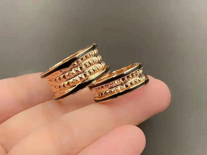 [vivabelle]ZERO 1 ROCK SCHWARZE KERAMIK ROSA GOLD GROSSES MODELL