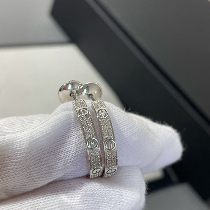 [vivabelle]LOVE DIAMOND SILBER CREOLEN