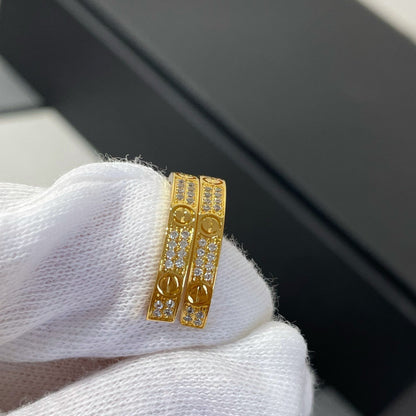 [vivabelle]LOVE DIAMANT GOLD CREOLEN