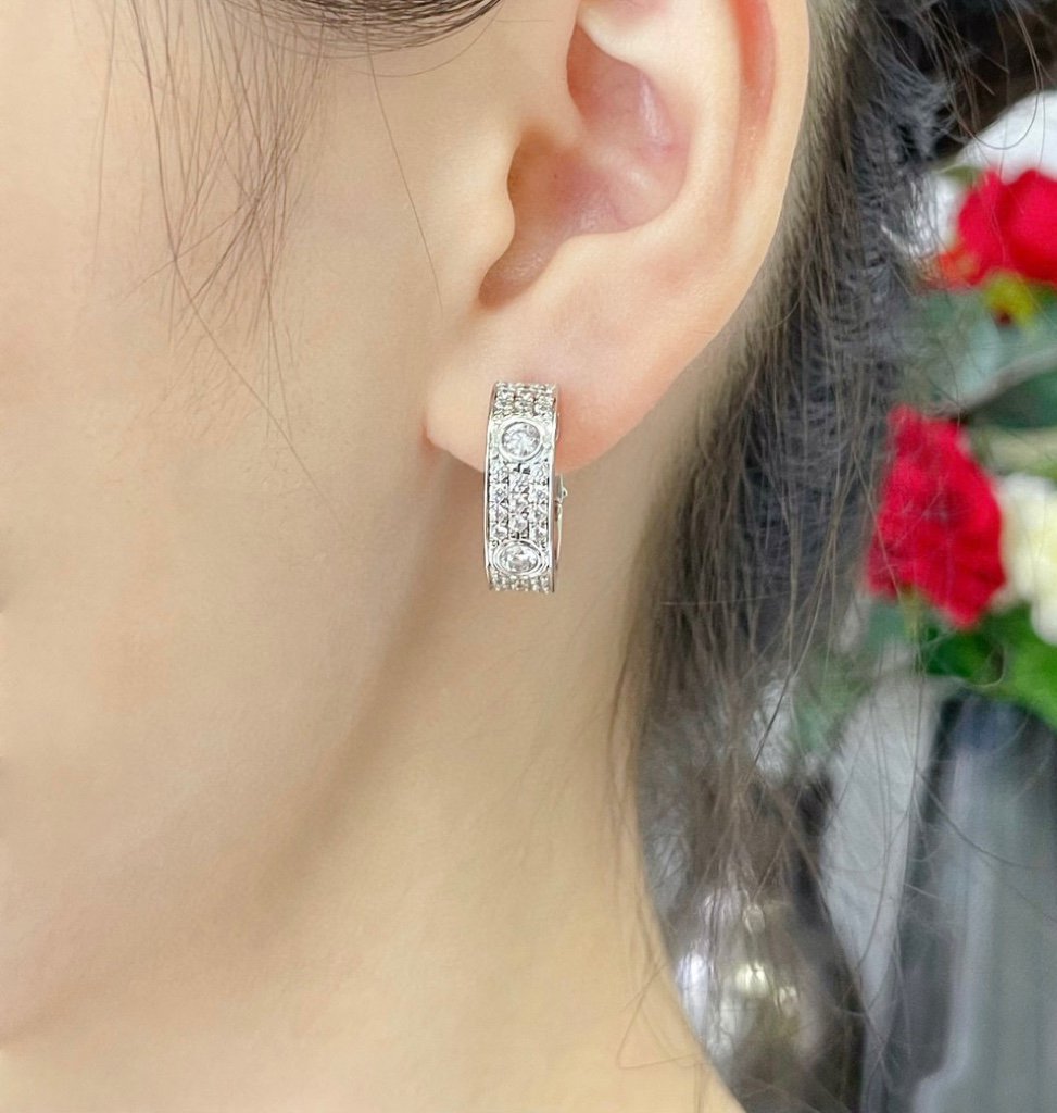 [vivabelle]LOVE 5,5MM DIAMANT-OHRRINGE