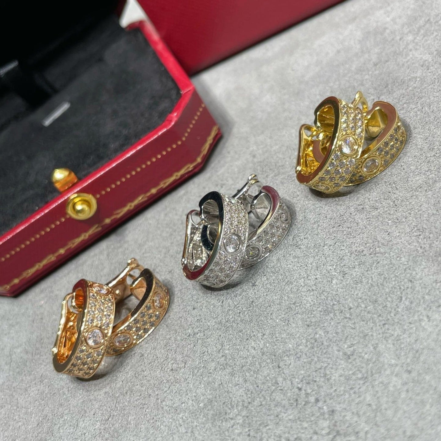 [vivabelle]LOVE 5,5MM DIAMANT-OHRRINGE